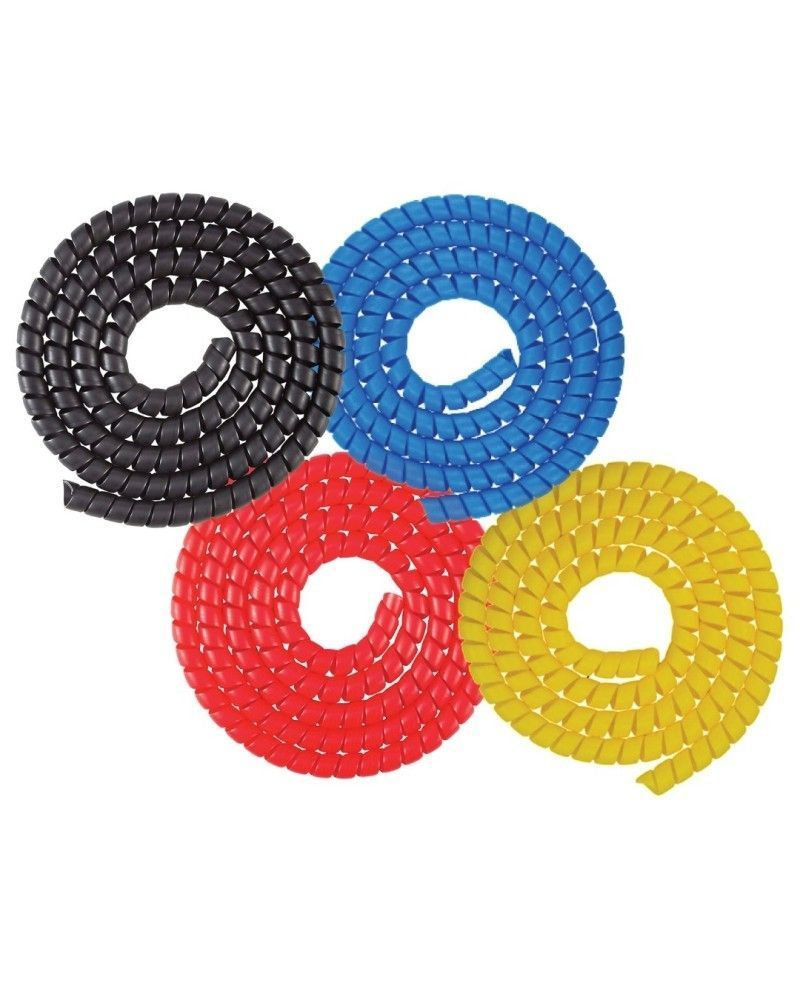 Cubre cables para enrollar cables de patinete eléctrico disponible en varios colores: negro, azul, amarillo y rojo.
