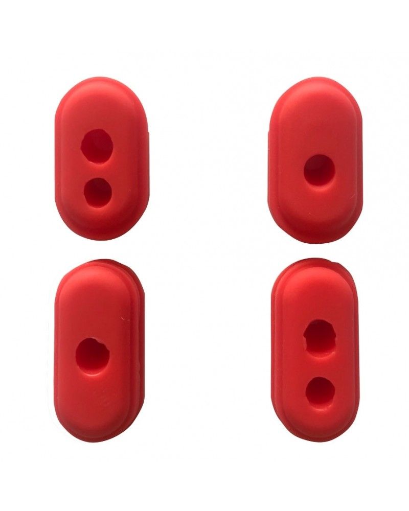 Tapones de silicona para patinete eléctrico Xiaomi en color rojo