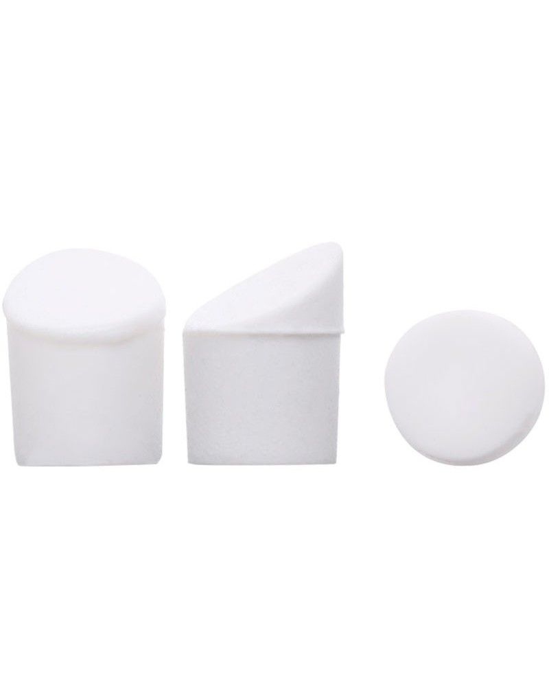 Pack de 3 tapones para guardabarros trasero de patinete eléctrico en color blanco.