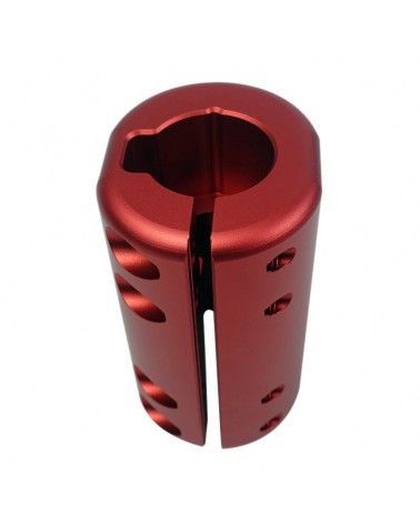 Bloqueo de pliegue de mástil rojo para scooter eléctrico.