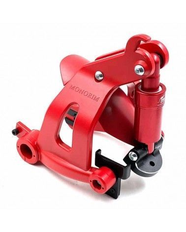 Suspensión trasera Monorim para patinete eléctrico en color rojo.
