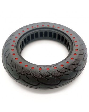 Rueda maciza ultraligera 10×2,125 Puntos color rojo.