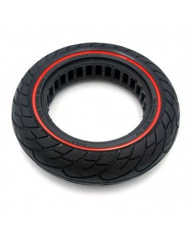 Rueda maciza ultraligera 10×2,5 Línea color rojo para patinete eléctrico.