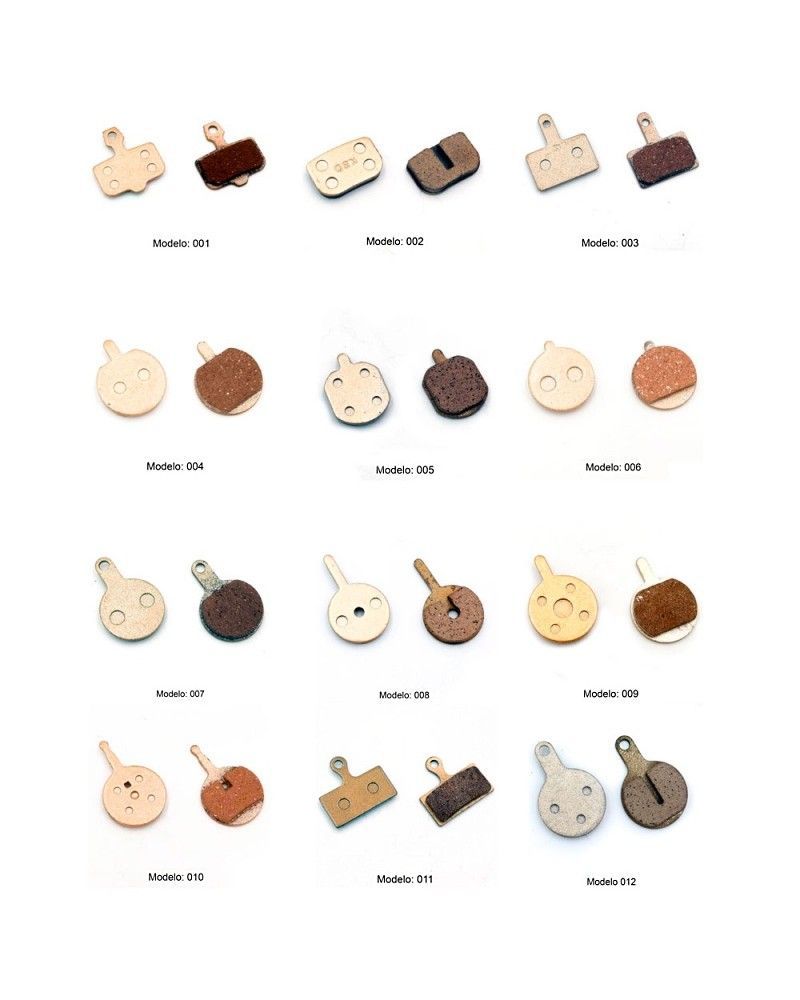 varios modelos de Pastillas de freno de cobre para Patinete eléctrico